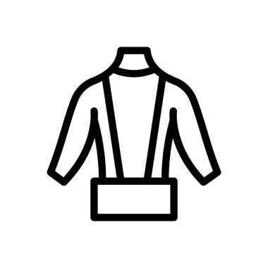 Saydam bir arkaplanda kıyafet vektör çizimi. Premium kalite semboller. Konsept ve grafik tasarım için ince çizgi simgesi.