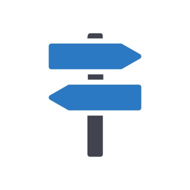 Şeffaf bir arkaplan üzerinde yön vektör illüstrasyonu. Konsept ve grafik tasarım için mükemmel kalite sembolleri..