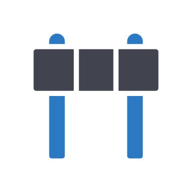 Şeffaf bir arkaplanda bariyer vektör çizimi. Konsept ve grafik tasarımı için özel kalite semboller..