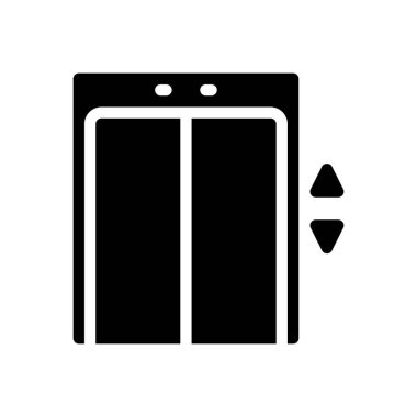 Şeffaf bir arkaplan üzerinde asansör vektör çizimi. Konsept ve grafik tasarım simgeleri için kaliteli semboller..