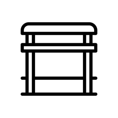 Şeffaf bir arkaplan üzerinde otobüs vektör çizimi. Premium kalite sembolleri. Konsept ve grafik tasarım için ince çizgi simgesi. 