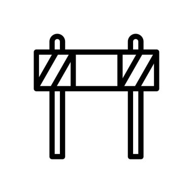 Şeffaf bir arkaplanda bariyer vektör çizimi. Konsept ve grafik tasarım için ince çizgi simgesi..