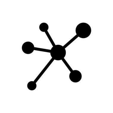 Şeffaf bir arkaplanda atom vektörü çizimi. Konsept ve grafik tasarım için mükemmel kalite sembolleri..