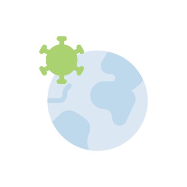 Şeffaf bir arkaplan üzerinde koronavirüs vektör çizimi. Konsept ve grafik tasarım için premium kalite simgeleri..