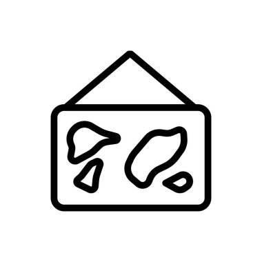 Şeffaf bir arkaplana vektör illüstrasyonunu asmak. Konsept ve grafik tasarım için ince çizgi simgesi..