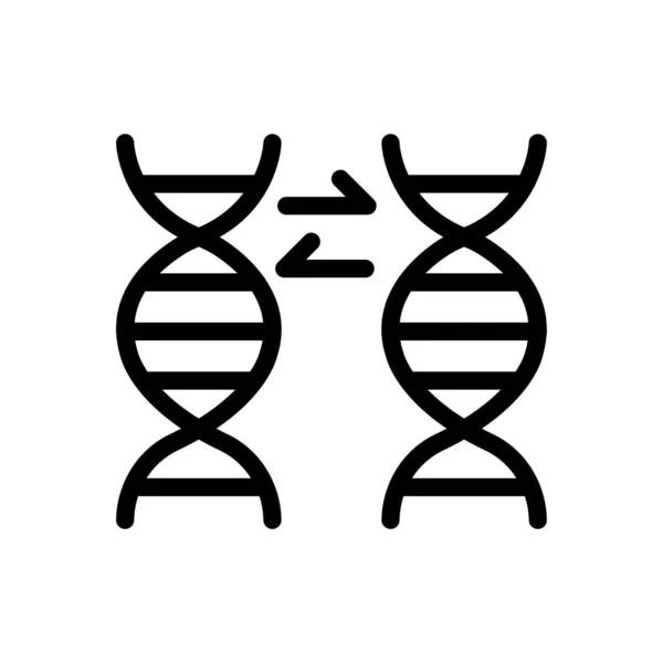 Ilustração Vetorial Dna Fundo Transparente Símbolos Qualidade Premium Ícone Linha — Vetor de Stock