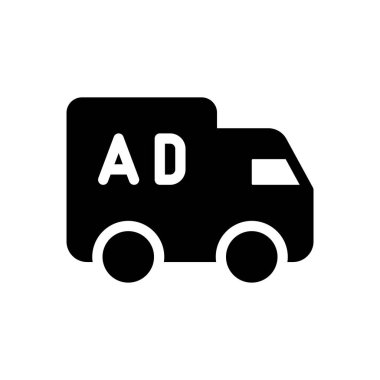 Saydam bir arkaplan üzerinde AD vektör illüstrasyonu. Konsept ve grafik tasarımı için kaliteli semboller..