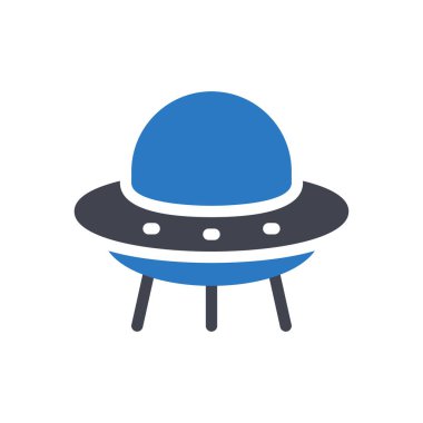 Şeffaf bir arkaplan üzerinde ufo vektör çizimi. Konsept ve grafik tasarımı için mükemmel kalite sembolleri.. 