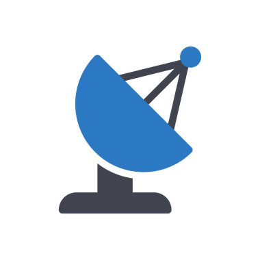 Şeffaf bir arkaplan üzerinde uydu vektör çizimi. Konsept ve grafik tasarımı için özel kalite semboller.. 