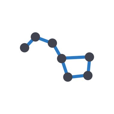 Şeffaf bir arkaplan üzerinde takımyıldız vektör illüstrasyonu. Konsept ve grafik tasarımı için mükemmel kalite sembolleri..