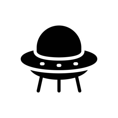 Şeffaf bir arkaplan üzerinde ufo vektör çizimi. Konsept ve grafik tasarımı için mükemmel kalite sembolleri.. 