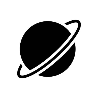 Saydam bir arkaplan üzerinde satürn vektör illüstrasyonu. Konsept ve grafik tasarımı için özel kalite semboller..