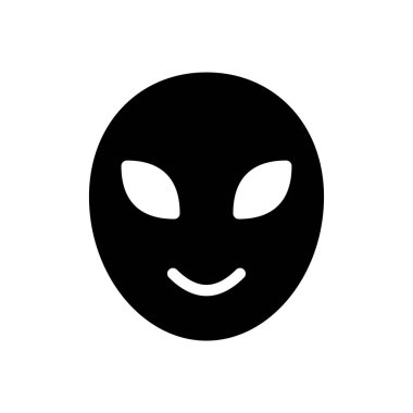 Saydam bir arkaplanda uzaylı vektör çizimi. Premium kalite semboller. Konsept ve grafik tasarım simgeleri.