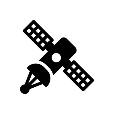 Şeffaf bir arkaplan üzerinde uydu vektör çizimi. Konsept ve grafik tasarımı için özel kalite semboller..  