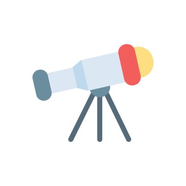 Şeffaf bir arkaplan üzerinde teleskop vektör çizimi. Konsept ve grafik tasarımı için mükemmel kalite simgeleri..