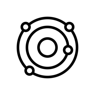 Saydam bir arkaplan üzerinde galaksi vektör çizimi. Premium kalite sembolleri. Konsept ve grafik tasarım için ince çizgi simgesi.