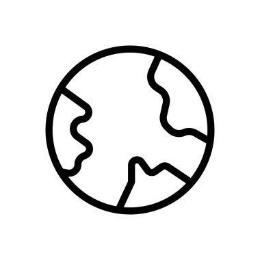 Saydam bir arkaplan üzerinde toprak vektör çizimi. Premium kalite semboller. Konsept ve grafik tasarım için ince çizgi simgesi. 