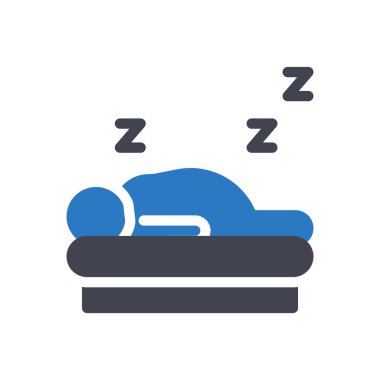 Şeffaf bir arkaplan üzerinde uyku vektörü çizimi. Konsept ve grafik tasarımı için özel kalite semboller.. 