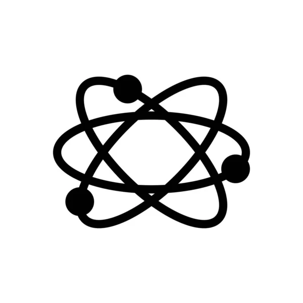 Atom Vektor Illusztráció Átlátszó Háttérrel Prémium Minőségű Szimbólumok Glifák Ikon — Stock Vector