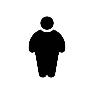 Saydam bir arkaplan üzerinde obezite vektör illüstrasyonu. Konsept ve grafik tasarımı için en iyi kalite sembolleri.. 