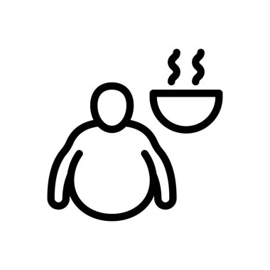 Şeffaf bir arkaplanda sıcak vektör çizimi. Konsept ve grafik tasarımı için ince çizgi simgesi.. 