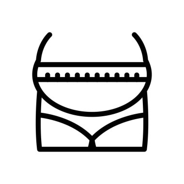 Şeffaf bir arkaplanda vektör illüstrasyonunu ölç. Konsept ve grafik tasarım için ince çizgi simgesi.. 