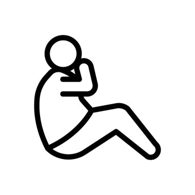 Şeffaf bir arkaplan üzerinde egzersiz vektör çizimi. Premium kalite sembolleri. Konsept ve grafik tasarım için ince çizgi simgesi.