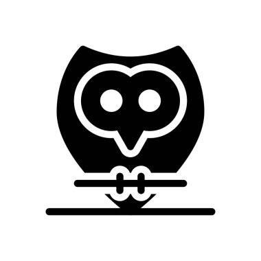 Şeffaf bir arkaplan üzerinde baykuş vektör çizimi. Konsept ve grafik tasarımı için mükemmel kalite semboller..