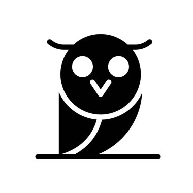 Şeffaf bir arkaplan üzerinde baykuş vektör çizimi. Konsept ve grafik tasarımı için mükemmel kalite semboller..