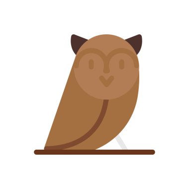 Şeffaf bir arkaplan üzerinde baykuş vektör çizimi. Konsept ve grafik tasarımı için birinci sınıf kalite simgeler.. 