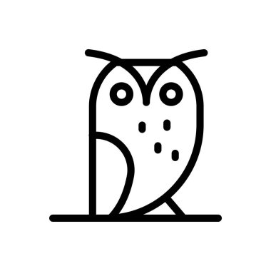 Şeffaf bir arkaplan üzerinde baykuş vektör çizimi. Premium kalite semboller. Konsept ve grafik tasarım için ince çizgi simgesi. 