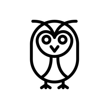 Şeffaf bir arkaplan üzerinde baykuş vektör çizimi. Premium kalite semboller. Konsept ve grafik tasarım için ince çizgi simgesi.