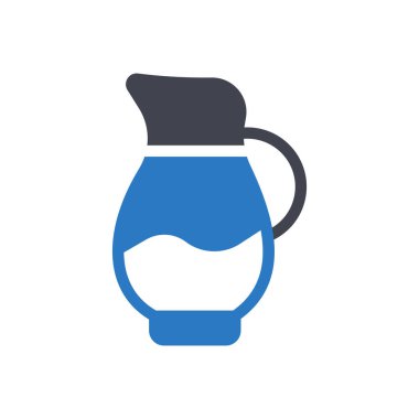 Şeffaf bir arkaplan üzerinde sürahi vektör çizimi. Konsept ve grafik tasarımı için mükemmel kalite sembolleri..