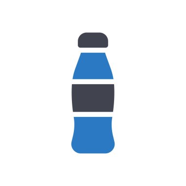 Saydam bir arkaplan üzerinde şişe vektör illüstrasyonu. Konsept ve grafik tasarım simgeleri için kaliteli semboller..