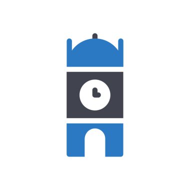 Saydam bir arkaplan üzerinde saat vektör illüstrasyonu. Konsept ve grafik tasarım simgeleri için kaliteli semboller.. 