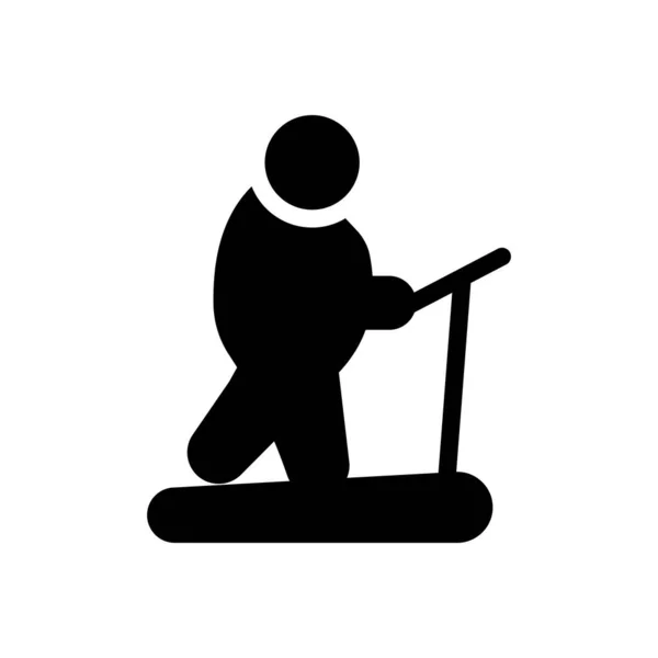 Treadmill Vector Illustration Transparent Background Premium Quality Symbols Glyphs Icon - Stok Vektor