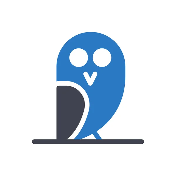 Owl Vector Illustration Transparent Background Premium Quality Symbols Glyphs Icon — 스톡 벡터
