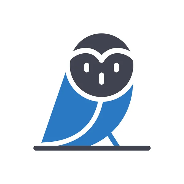 Owl Vector Illustration Transparent Background Premium Quality Symbols Glyphs Icon — 스톡 벡터