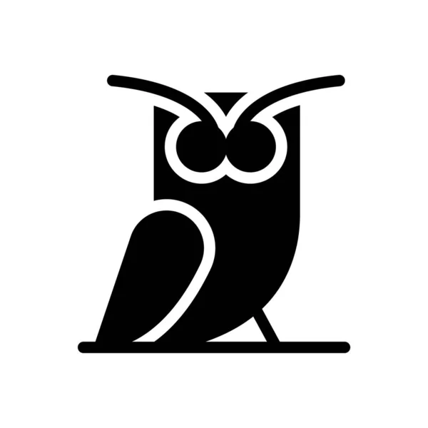 Owl Vector Illustration Transparent Background Premium Quality Symbols Glyphs Icon — Stock vektor
