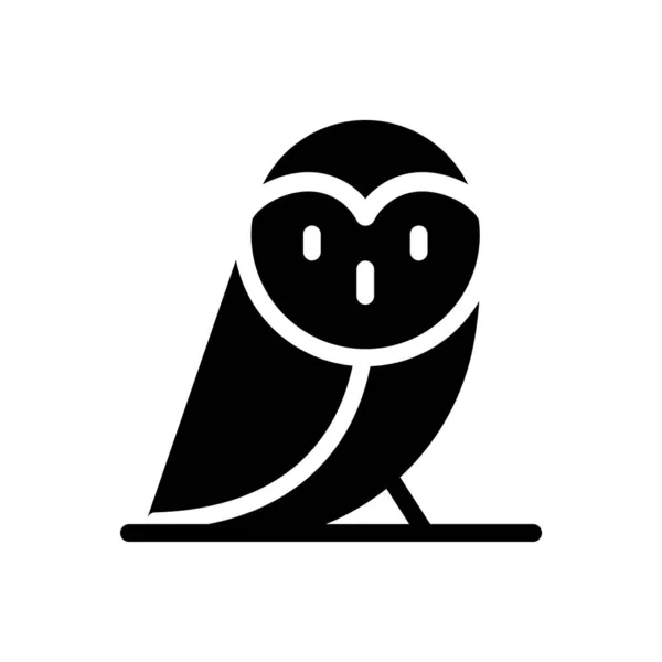 透明背景上的猫头鹰矢量图解 高级质量符号 概念和图形设计用的Glyphs图标 — 图库矢量图片