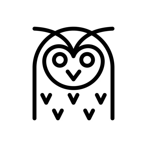 Owl Vector Illustration Transparent Background Premium Quality Symbols Thin Line — Vetor de Stock