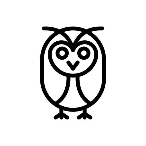 Owl Vector Illustration Transparent Background Premium Quality Symbols Thin Line —  Vetores de Stock