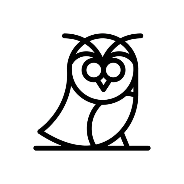 Owl Vector Illustration Transparent Background Premium Quality Symbols Thin Line — Vetor de Stock