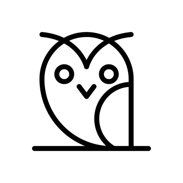 Owl Vector Illustration Transparent Background Premium Quality Symbols Thin Line — Vettoriale Stock