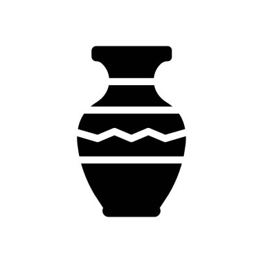 şeffaf bir arkaplan üzerinde vazo vektör illüstrasyonu. Konsept ve grafik tasarımı için mükemmel kalite semboller..