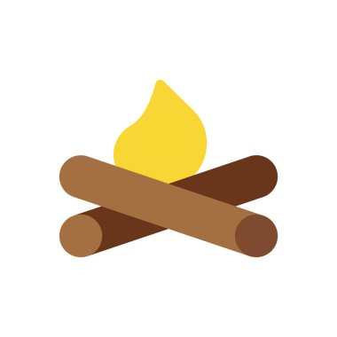 Şeffaf bir arkaplan üzerinde şenlik ateşi vektör çizimi. Konsept ve grafik tasarım için birinci sınıf kalite simgeler..