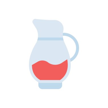 Şeffaf bir arkaplan üzerinde sürahi vektör çizimi. Konsept ve grafik tasarımı için prim kalite simgeleri..