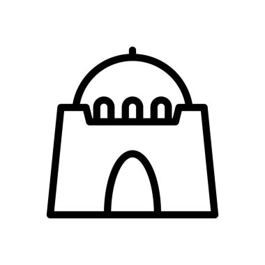 Şeffaf bir arkaplan üzerinde quaid vektör çizimi. Premium kalite sembolleri. Konsept ve grafik tasarım için ince çizgi simgesi. 