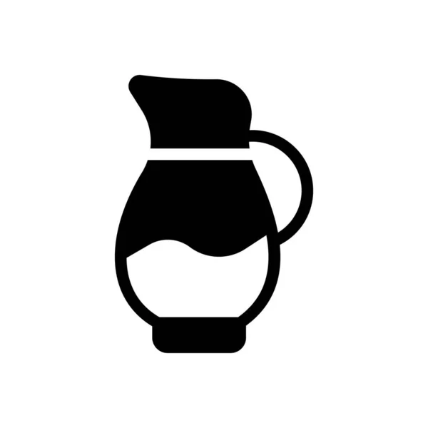 Jug Vector Illustration Transparent Background Premium Quality Symbols Glyphs Icon — Vetor de Stock