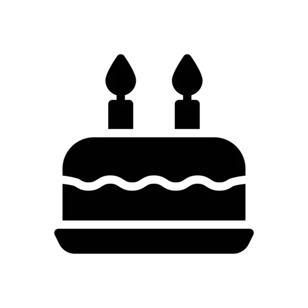 Cake Vector Illustration Transparent Background Premium Quality Symbols Glyphs Icon — Stock Vector